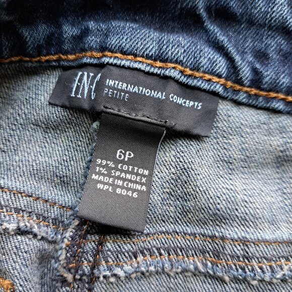 💚INC Concepts y2k Embellished Boot Cut Jeans Size 6P - Picture 9 of 12